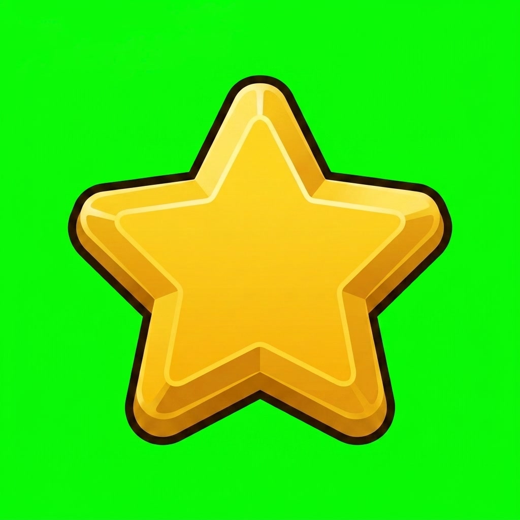 Gold Star with Green Background