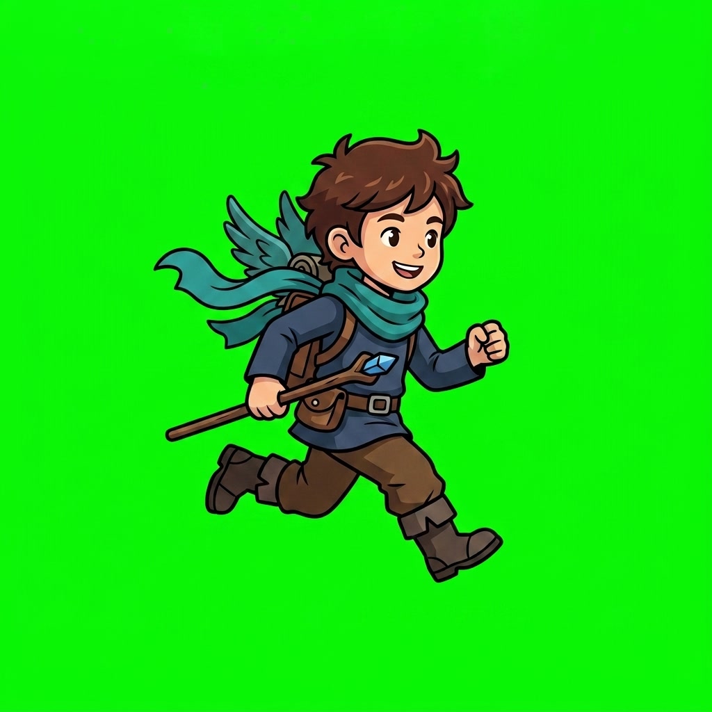 Island Runner Green Background