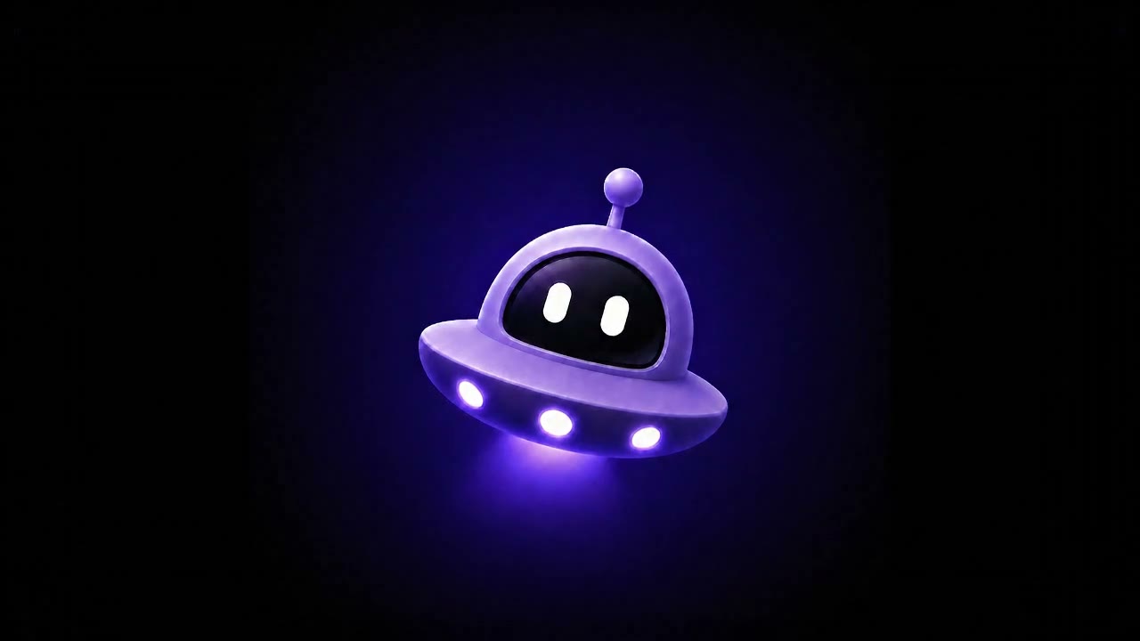 Playful UFO Hovering Greeting