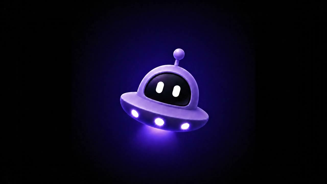 Friendly UFO Floating in Deep Space