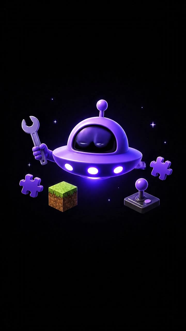Playful UFO Floating in Deep Space