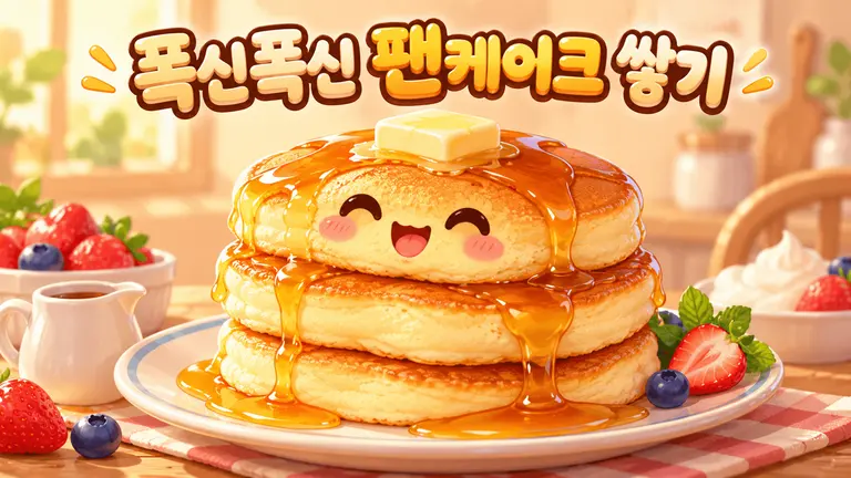 폭신폭신 팬케이크 쌓기