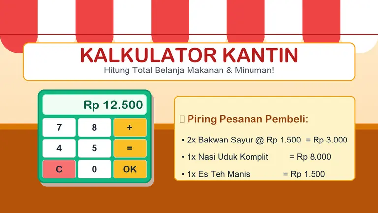 Kalkulator Kantin Sederhana
