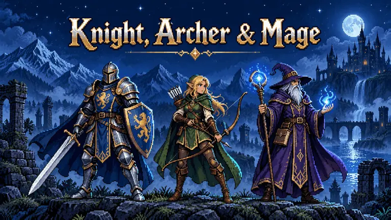Knight, Archer & Mage
