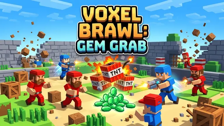 Voxel Brawl: Gem Grab