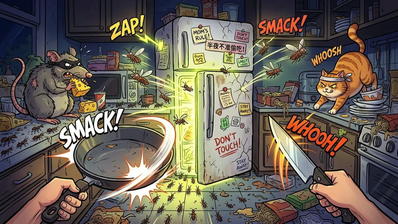 半夜不准偷吃! (Don't Touch My Fridge!) gameplay
