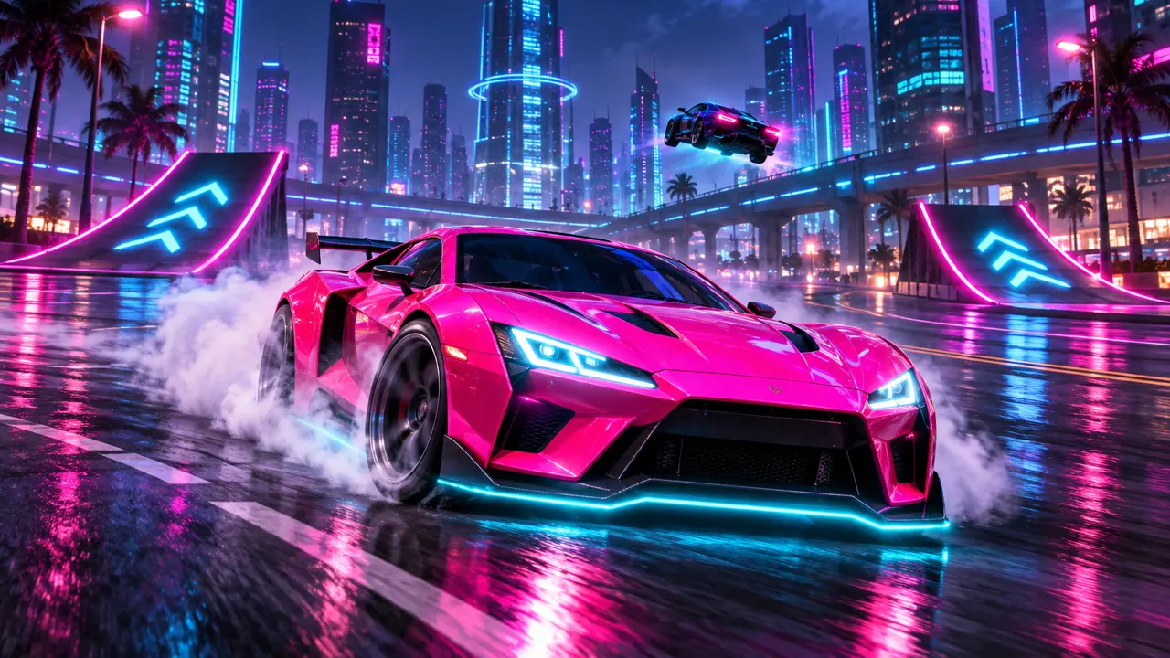 Neon Street Drift gameplay