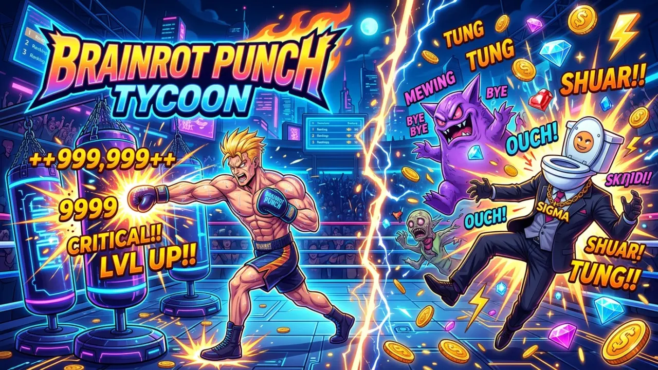 Brainrot Punch Tycoon gameplay