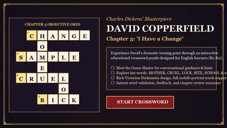 David Copperfield Crossword