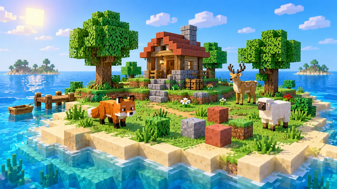 Voxel Wilds gameplay