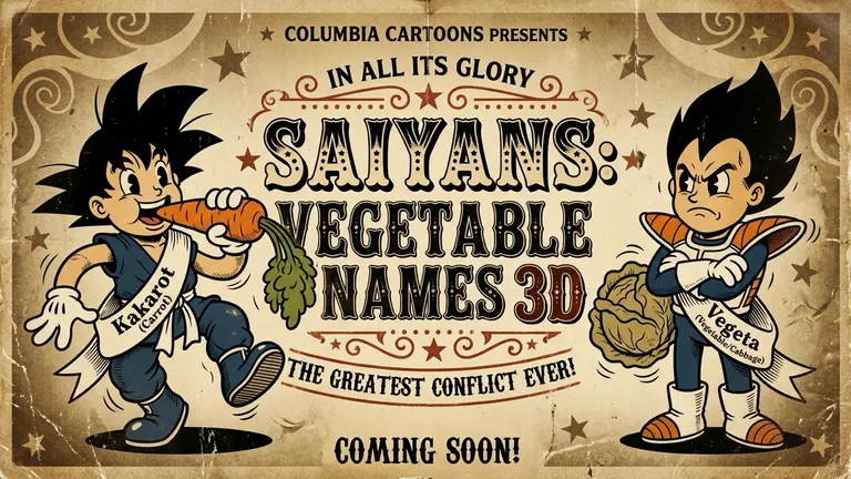 Saiyans: Vegetable Names 3D