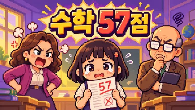 수학 57점
