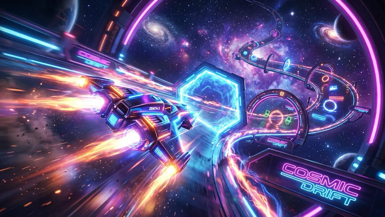 Cosmic Drift 3D gameplay