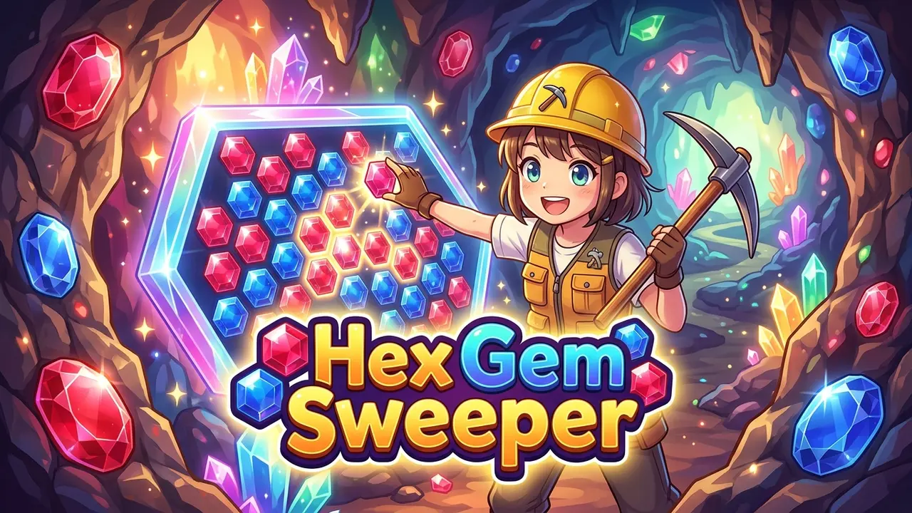 Hex Gem Sweeper gameplay