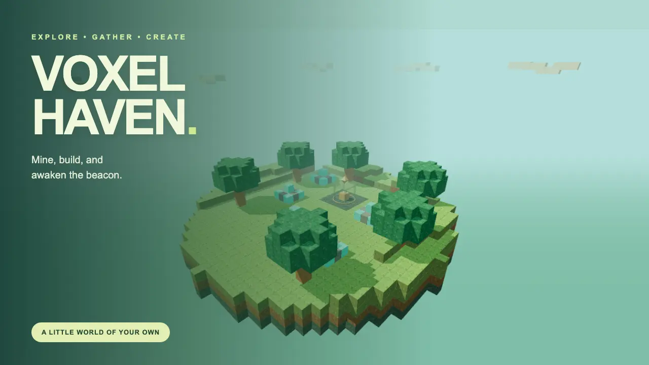 Voxel Haven gameplay