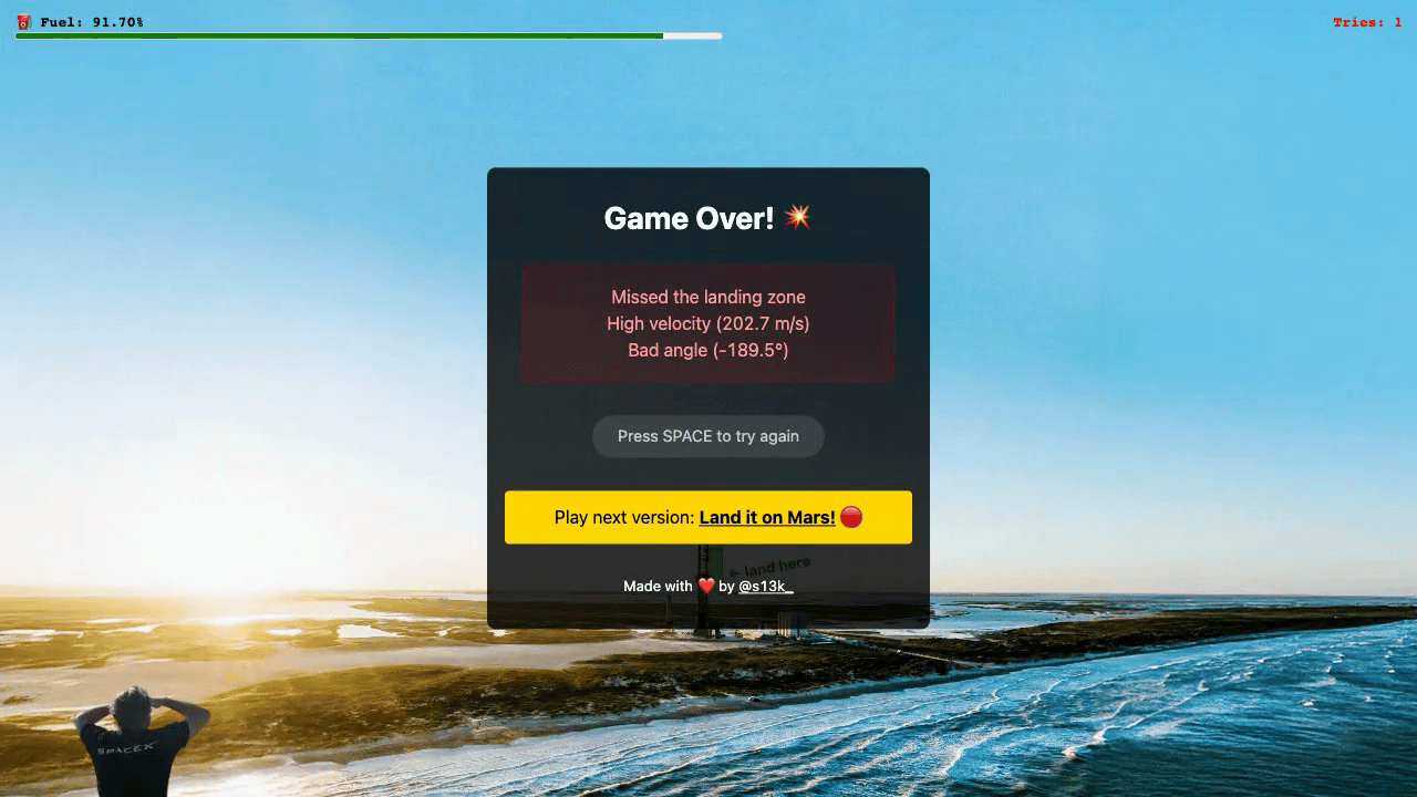 Land the Booster screenshot 1