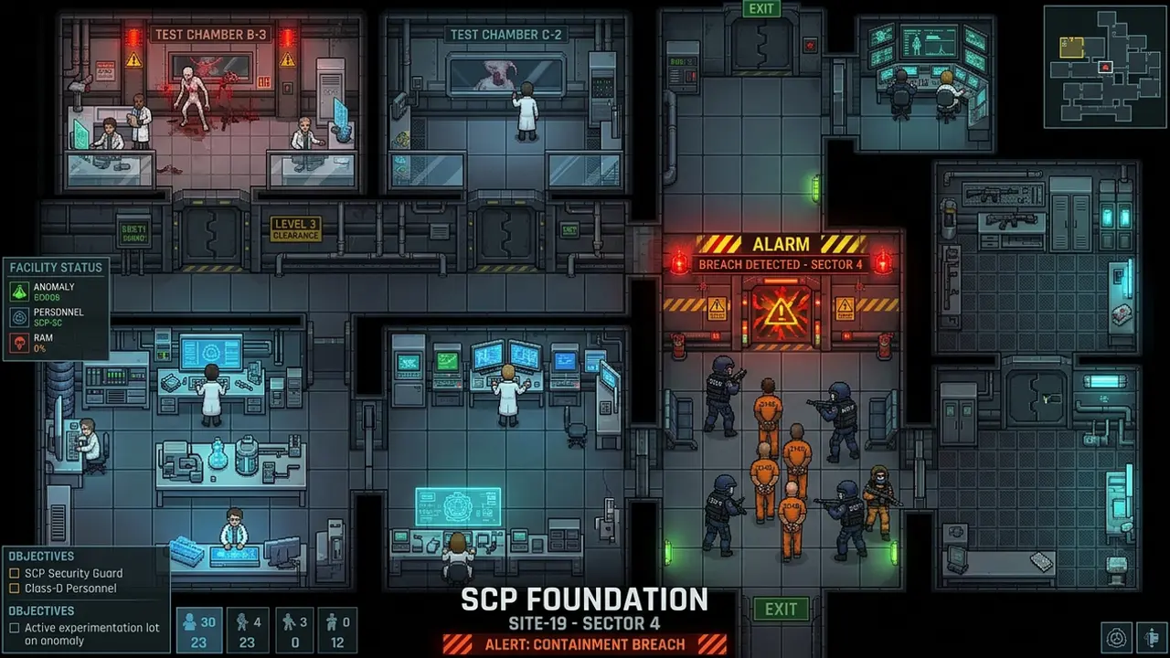 SCP: Facility 2D gameplay