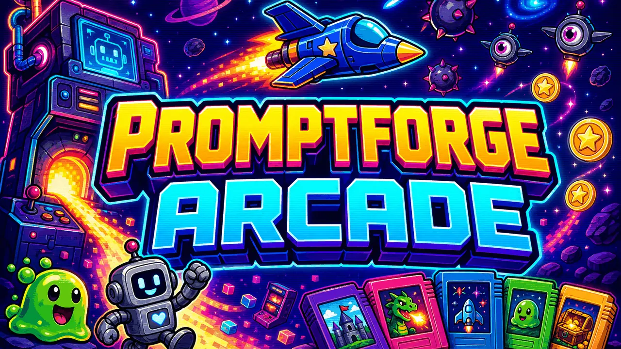 Promptforge Arcade gameplay